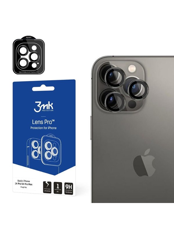 3mk Camera Glass for iPhone 14 Pro Max / 14 Pro 9H for Lens Protection Pro Series Lens - Gray