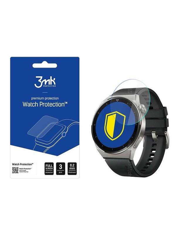 Image of 3mk Watch Protection v. FlexibleGlass hybrid glass on Huawei Watch GT 3 Pro 46 mm