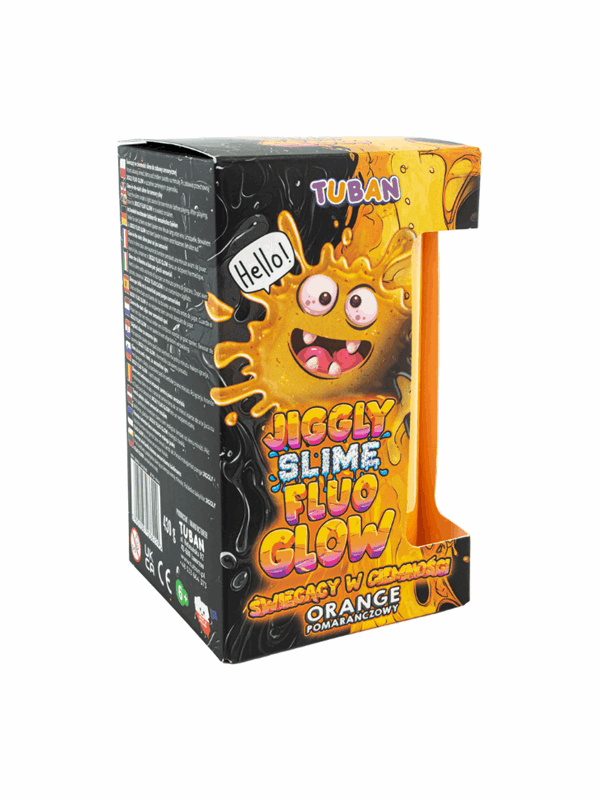 Tuban Jiggly Slime Fluo Glow  Orange 430 G