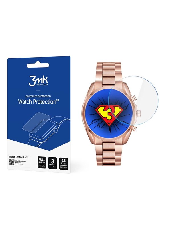 Image of 3mk Watch Protection v. FlexibleGlass Hybrid Glass on Michael Kors Gen 6 Bradshawmob