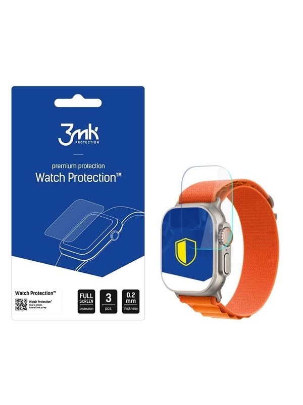 Image of 3mk Apple Watch Ultra/Ultra 2 - Watch Protection v. FlexibleGlass Lite