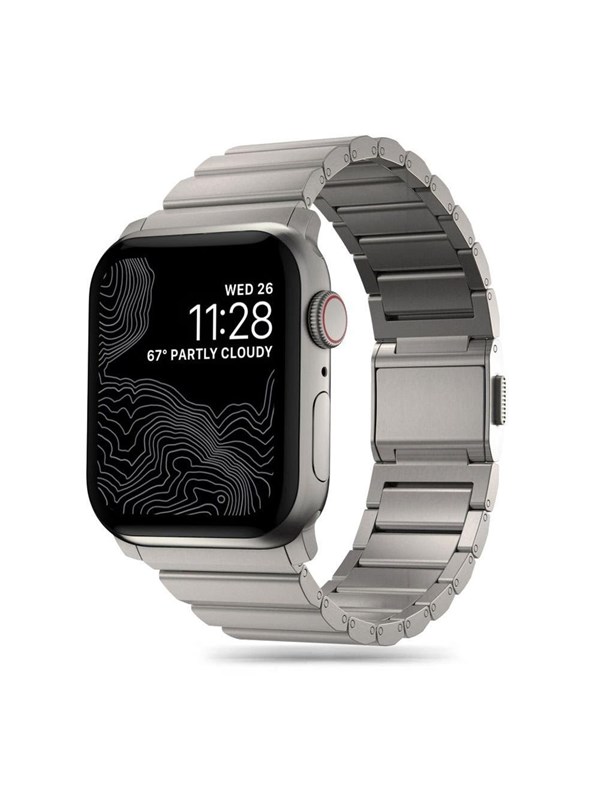 Tech-Protect SteelBand Bracelet for Apple Watch 4 / 5 / 6 / 7 / 8 / 9 / SE / Ultra 1 / 2 (42/44/45/49 mm) - Titanium