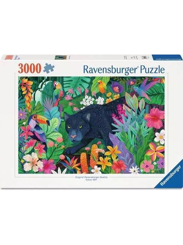Image of Ravensburger Panther im Dschungel 3000 Teile Puzzle Ravensburger-01748