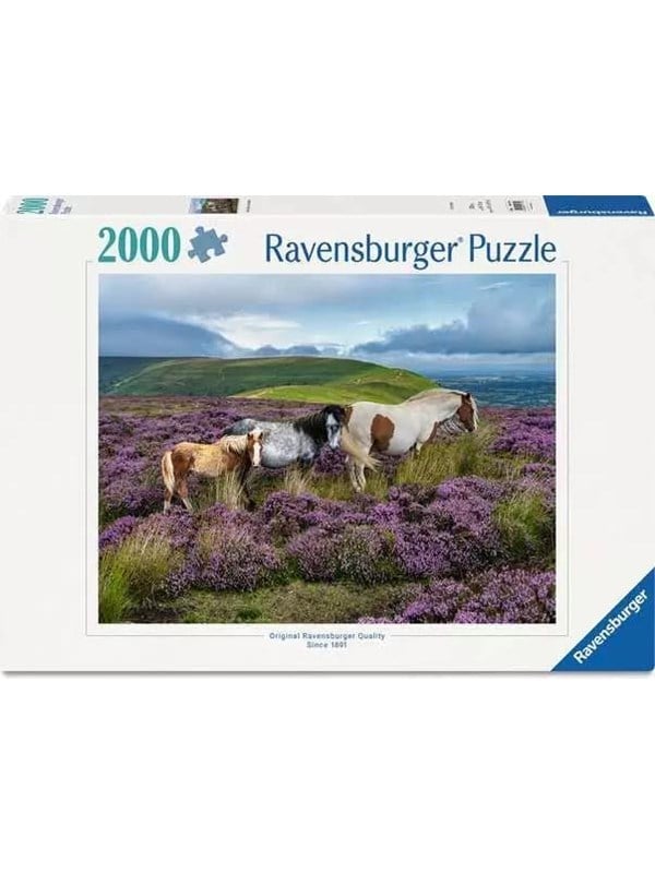 Ravensburger Puzzle 12001751 - Wildpferde in der Heide - 2000 Teile Puzzle, für Pferde-Fans ab 14 Jahren