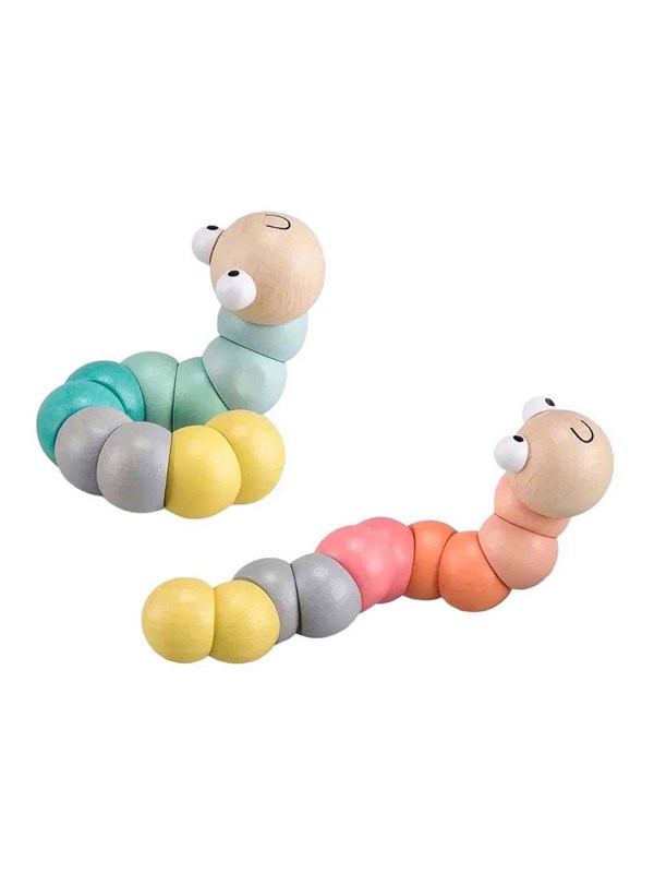 Bigjigs Wooden Worm - Pastel