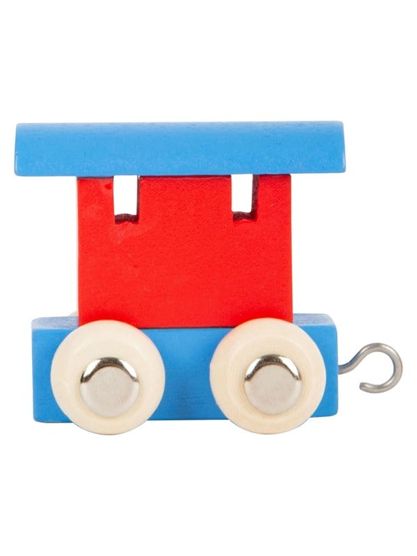 Small Foot - Wooden Letter Train Wagon Red/Blue - Pack of 12