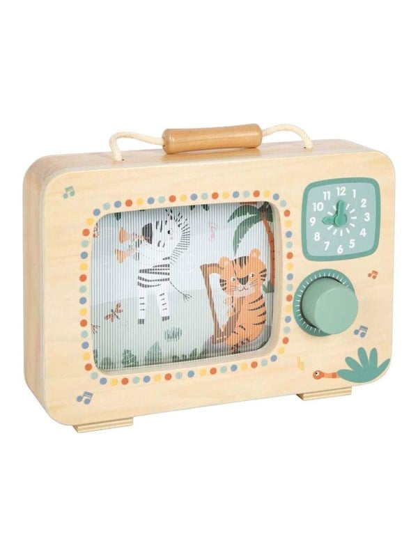 Small Foot - Wooden Television Music Box Safari FSC