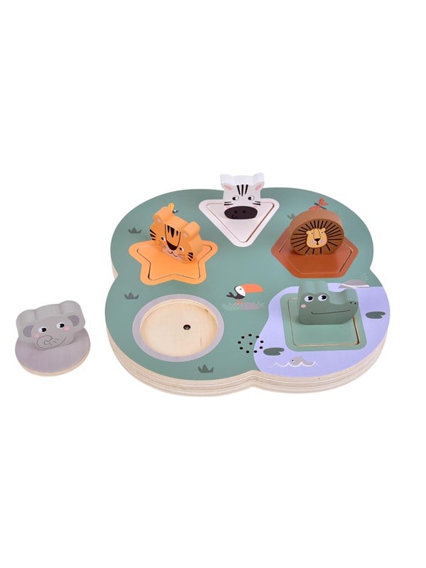 Small Foot - Wooden 3D Animal Sounds Puzzle Safari Holz