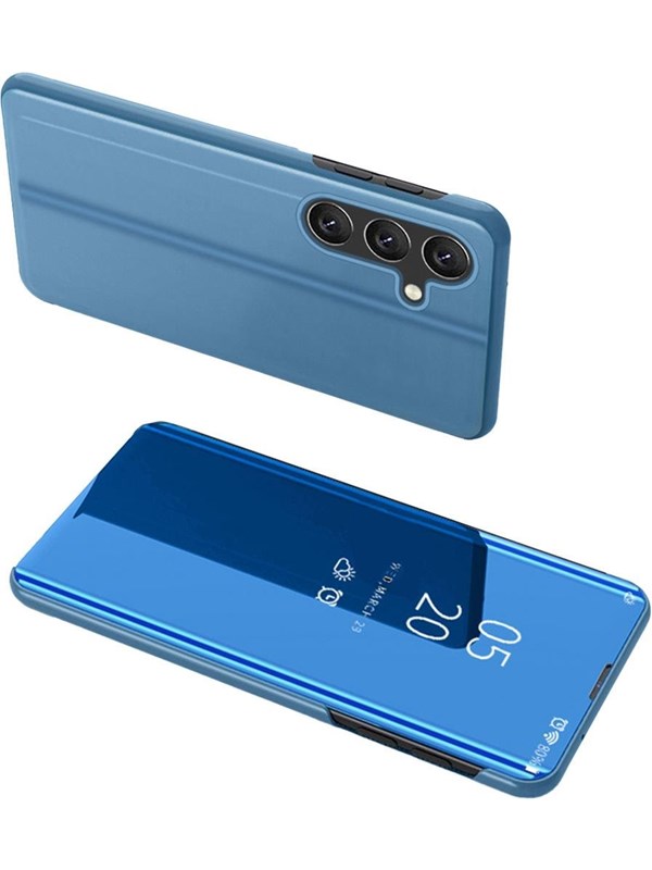 Hurtel Clear View Case Cover for Samsung Galaxy A24 4G Flip Cover Blue