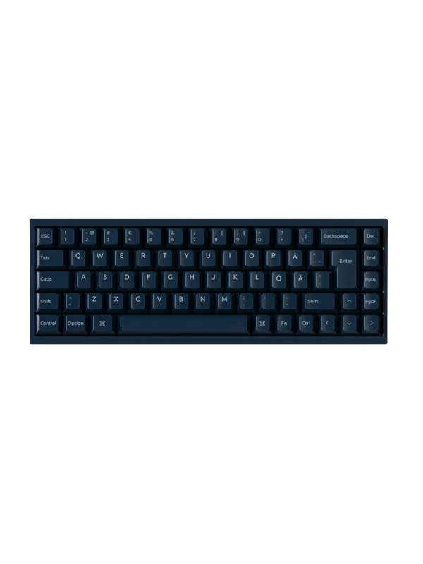 Keychron Q16 HE 65 8K Wired Ceramic - Gaming Tastatur TKL - 65 - Nordic ISO - Blau