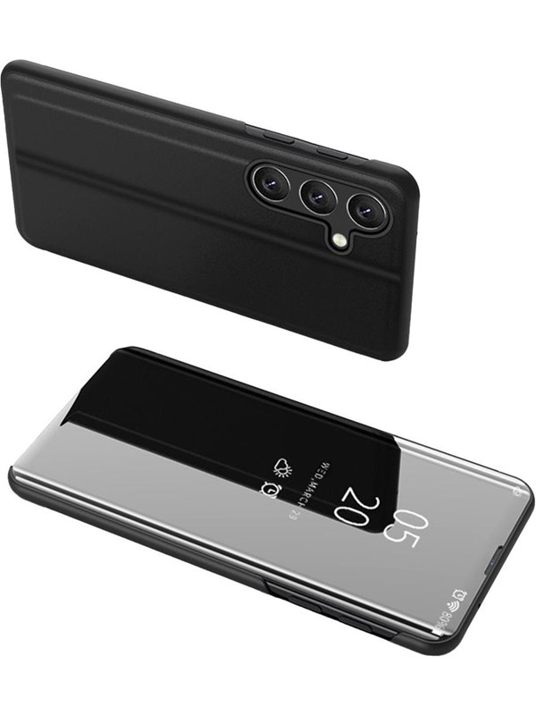Hurtel Clear View Case Cover for Samsung Galaxy A24 4G Flip Cover Black