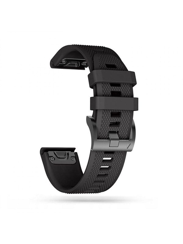 Tech-Protect Smooth Strap for Garmin Fenix 3 / 5X / 3HR / 5X Plus / 6X / 6X Pro / 7X - Black