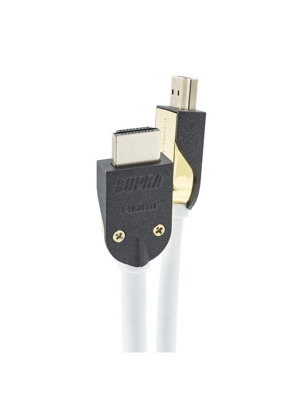 Supra HDMI 2.1 - 2m - Weiß - 8K - Kabel mit abnehmbarem Steckergehäuse