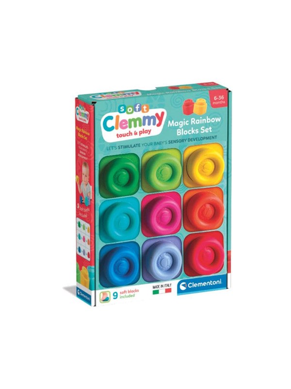 Clementoni Clemmy Rainbow 9-Block Set