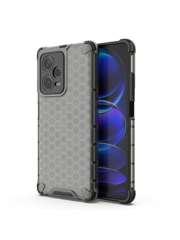 Hurtel Honeycomb Case for Xiaomi Redmi Note 12 Pro+ Armored Hybrid Cover Black