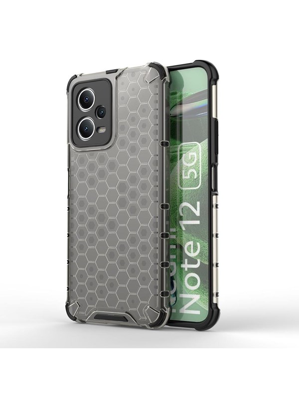 Hurtel Honeycomb Case for Xiaomi Redmi Note 12 5G / Poco X5 5G Armored Hybrid Cover Black