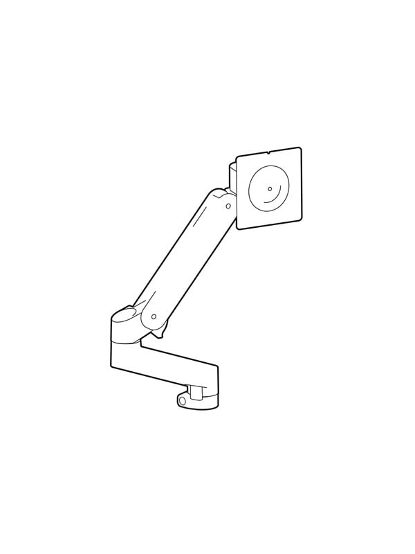 Ergotron LX Pro mounting kit - Constant Force Technology - for flat panel - expansion kit - Schwarz