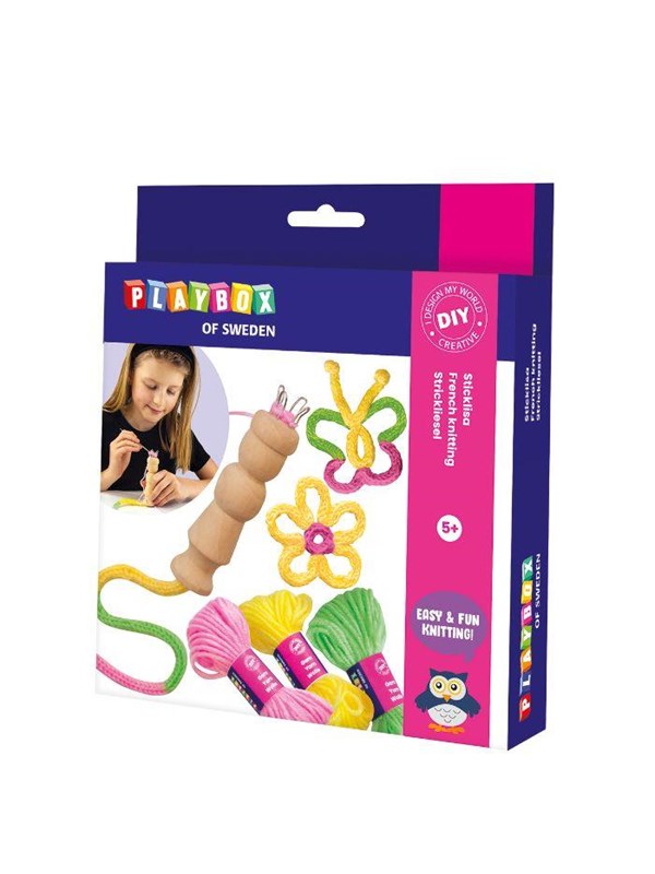 Bastel-Set STRICKEN MIT STRICKLIESEL in bunt