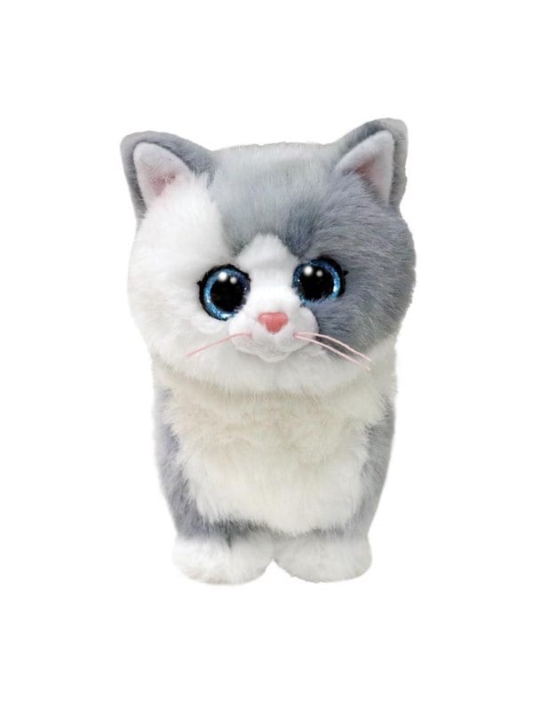 Ty - Beanie Boos - Furley Cat Grey/White /Plush - Teddybär & Kuscheltier