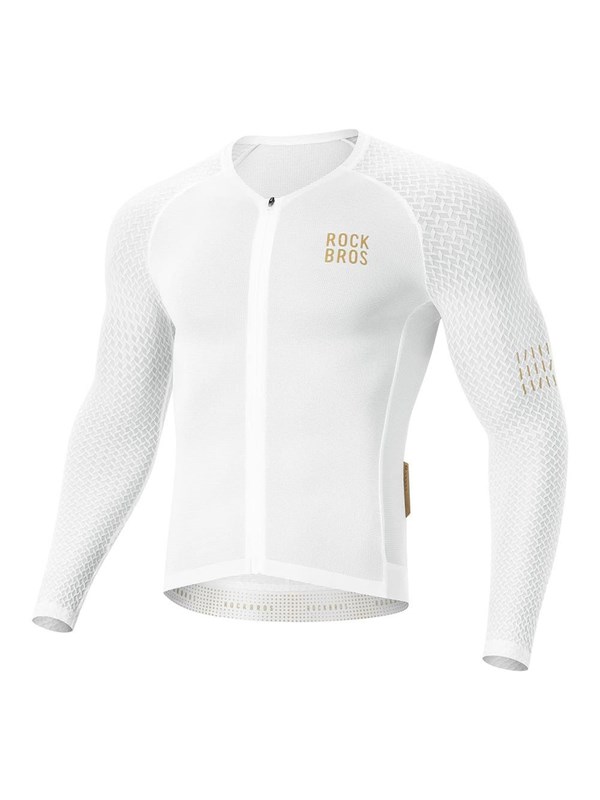 Rockbros YDCX008 Diamond Long Sleeve Cycling Jersey Size L - White