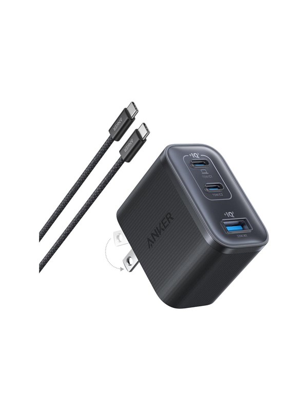 Anker Nano Netzladegerät, 70W, 3.5A, 1 x USB-A - 2 x USB-C, Schwarz A121AL11