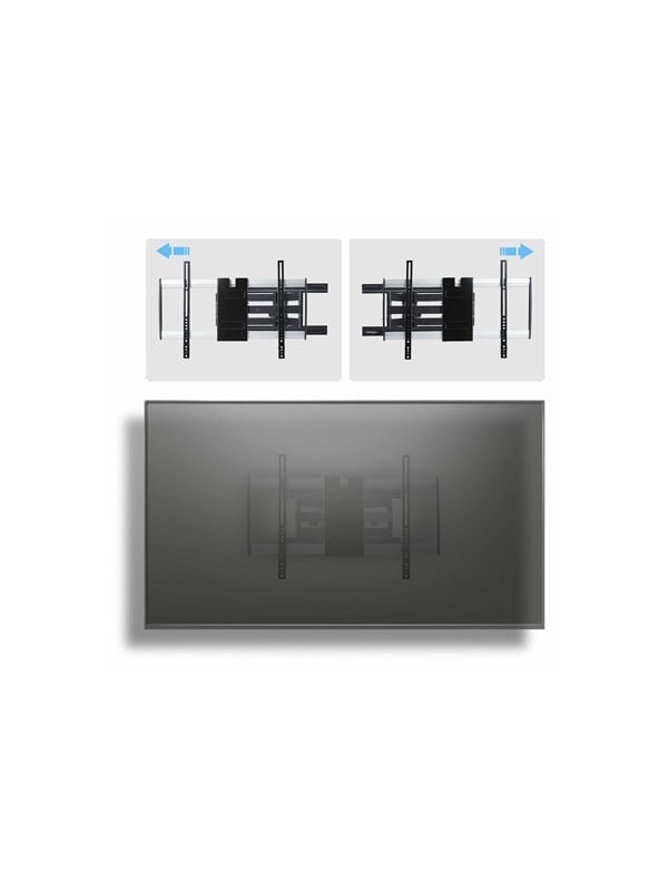 StarTech.com Startech mounting kit - articulating - for flat panel - low profile VESA 600x400 45Kg - black silver - TAA Compliant - Max 45 kg - recommended for 65"