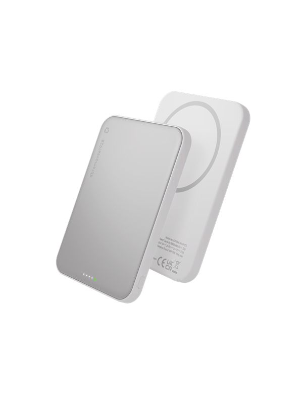 dbramante1928 re-charge - Power Bank 5K Wireless Slim Qi2.2 - 25w Powerbank (Akku) - Weiß - 5000 mAh