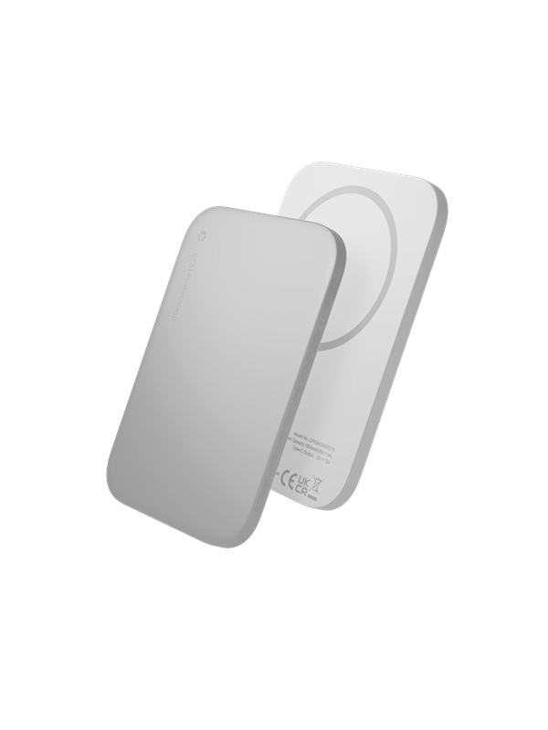 dbramante1928 re-charge - Ultra Slim Qi1.3 Power Bank - 300mAh Powerbank (Akku) - Weiß - 3000 mAh