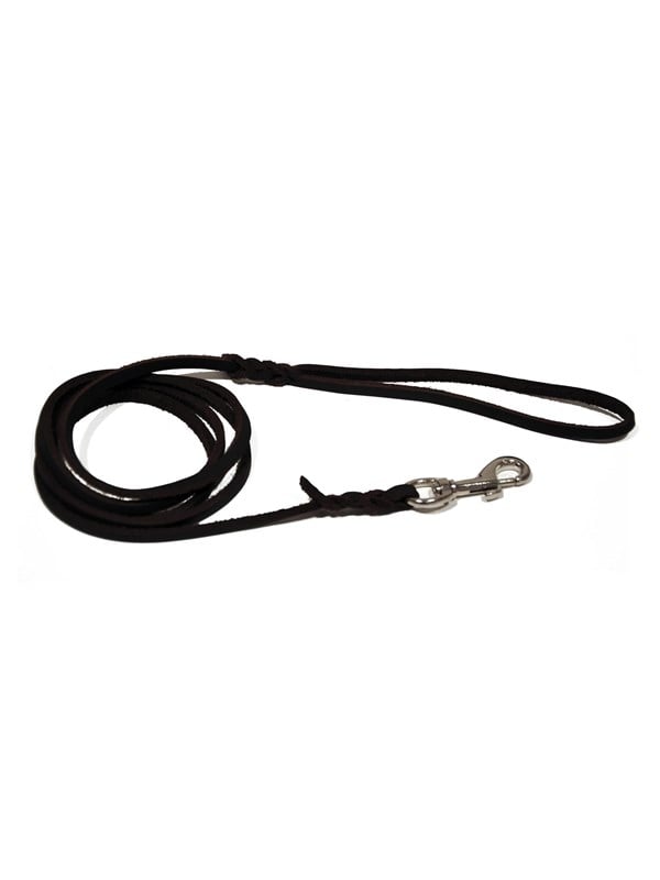 Leather Leash Lina Black XS 6mm x 180cm