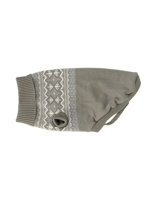 Strickpullover für Hunde Iselin Grau 35cm