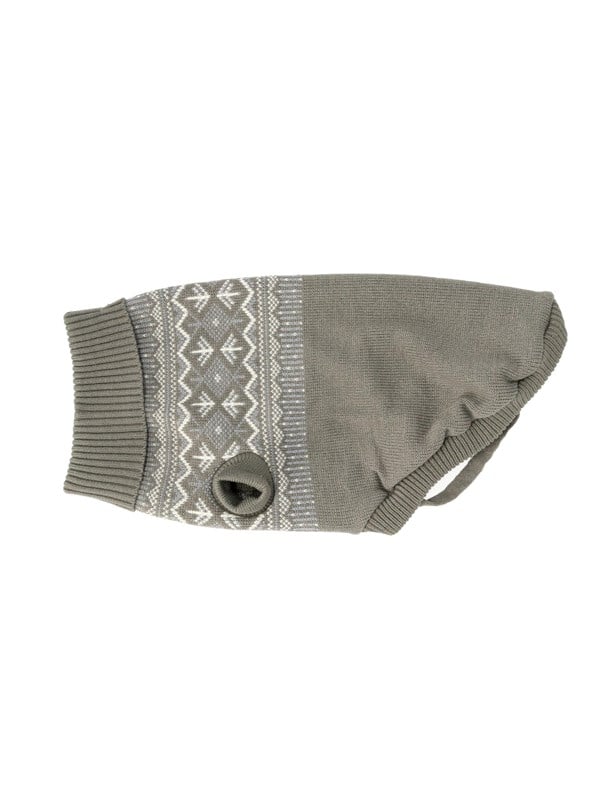 Strickpullover für Hunde Iselin Grau 40cm