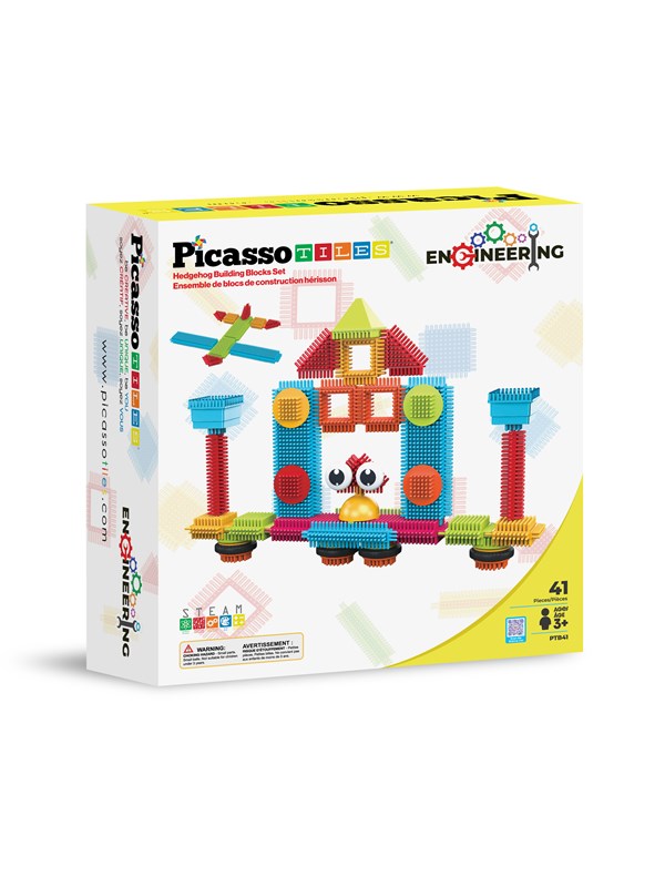 PicassoTiles Hedgehog Blocks, Bauset mit 112 Teilen
