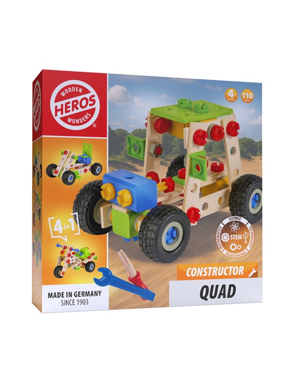 Heros Konstruktionsspielzeug - 4-in-1, Quad, 110 Teile
