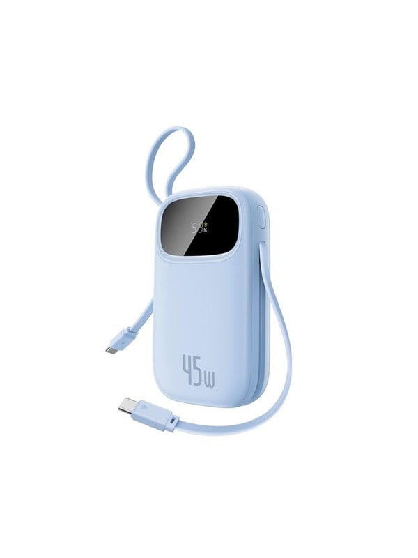 Baseus EnerFill FC31 20000mAh 45W Power Bank with Digital Display with 2 Built-in USB-C Cables - Blue Powerbank (Akku) - Blau - 20000 mAh