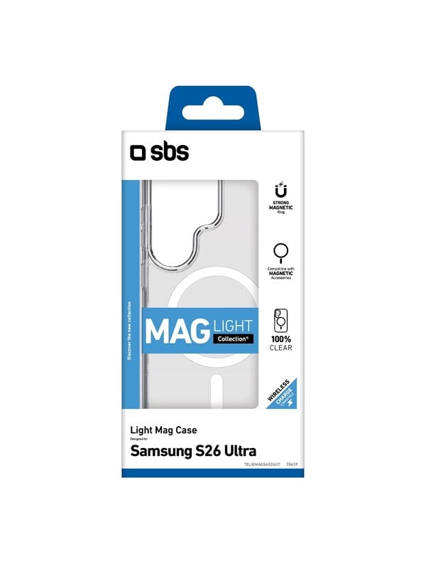 SBS Cover Light Mag Protective Case for Samsung Galaxy S26 Ultra Compatible with MagSafe - Transparent