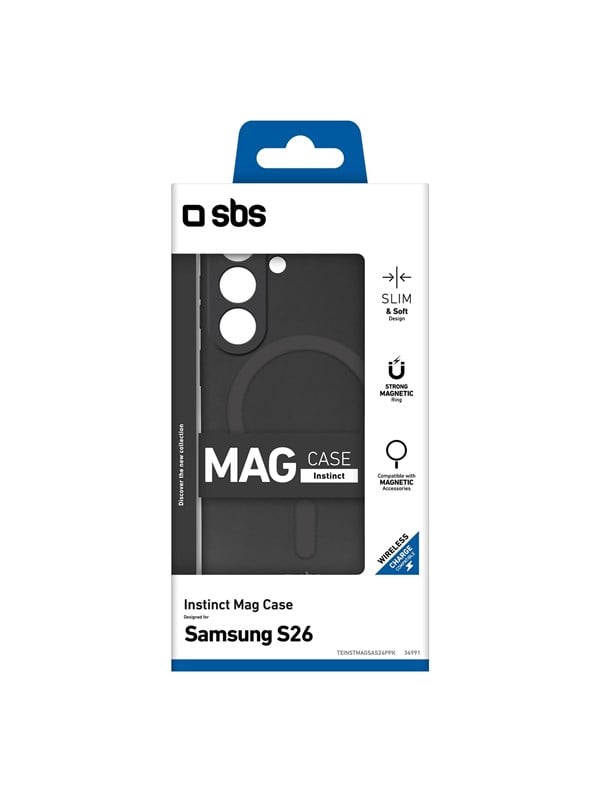 SBS Instinct Mag Case for Samsung Galaxy S26 Compatible with MagSafe - Black