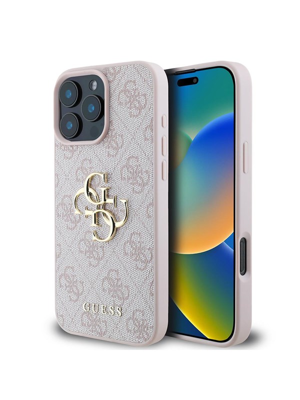 Guess 4G Metal Logo Back Cover für das Apple iPhone 16 Pro - Rosa