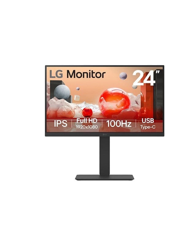 Image of 24" LG 24BA650-B - LCD monitor - Full HD (1080p) - 24"