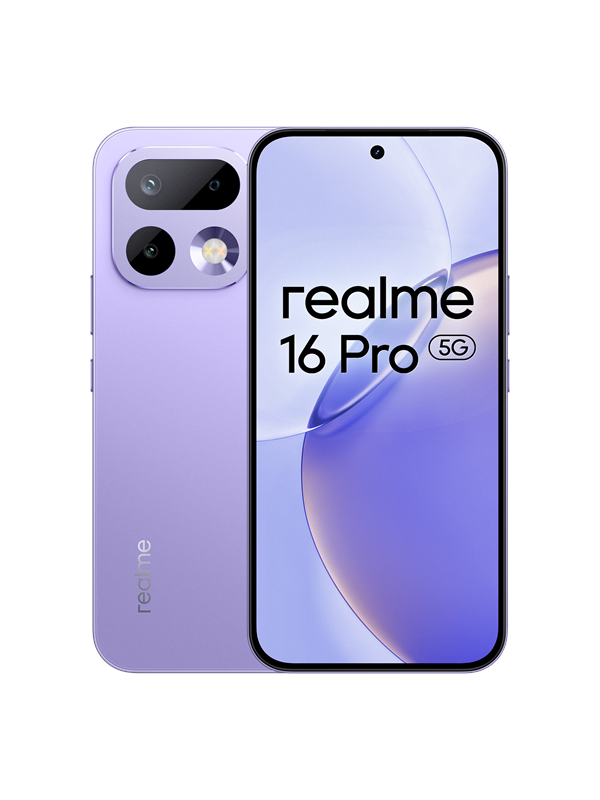Nieuw binnen: realme 16 Pro 5G-smartphone, Europese versie, 200 MP LumaColor-camera, 6500 nit AMOLED-scherm, 6500 mAh-batterij, NFC