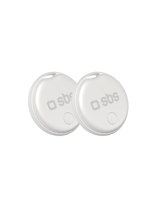 SBS Track My Circle locator compatible with Apple Find My set of 2 - white