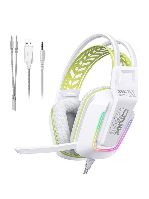 ONIKUMA X13 kabelgebundene Gaming-Kopfhörer USB und 3,5 mm RGB weiß