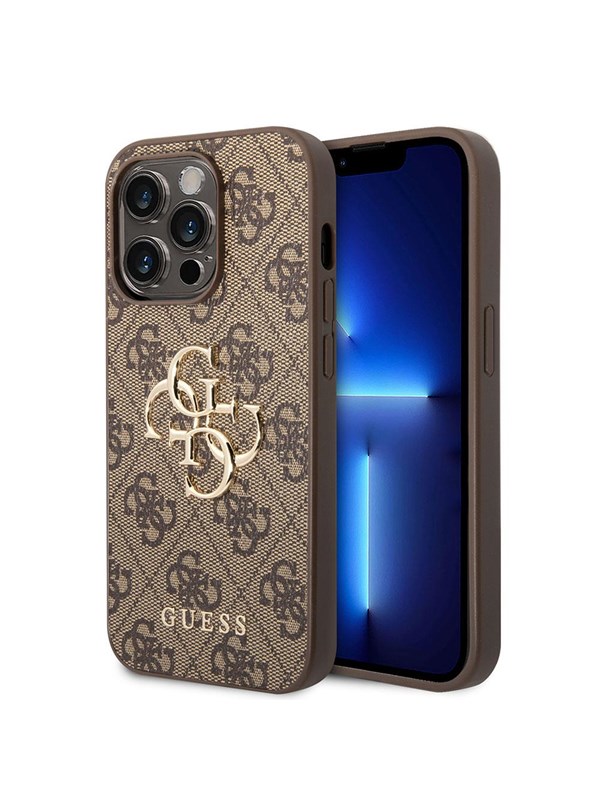 GUESS GUHCP15X4GMGBR iPhone 15 Pro Max 6.7" brown/brown hardcase 4G Big Metal Logo