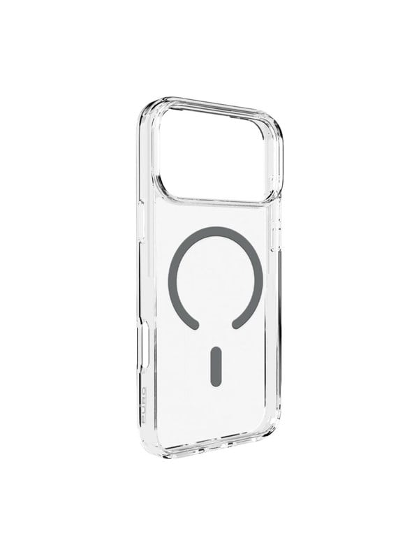 Puro Lite Mag TPU+PC Case Compatible with MagSafe for iPhone 17 Pro Max - Transparent with Gray Ring