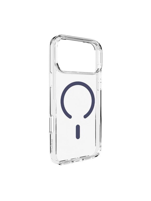 Puro Lite Mag TPU+PC Case Compatible with MagSafe for iPhone 17 Pro Max - Transparent with Blue Ring