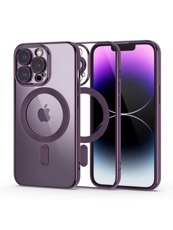 Tech-Protect MagShine Line MagSafe Case for iPhone 14 Pro - Purplemo
