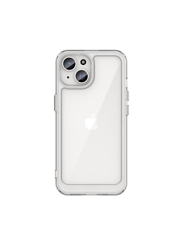 Hurtel iPhone 15 Plus Outer Space Reinforced Case with Flexible Frame - Transparent