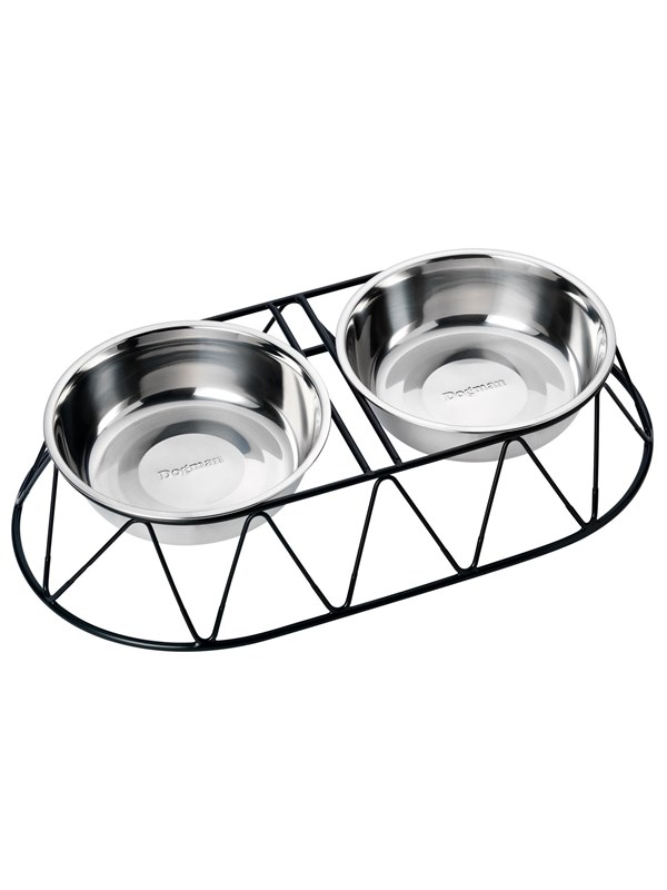 Dogman Menja Futterbar Black 2x700 ml