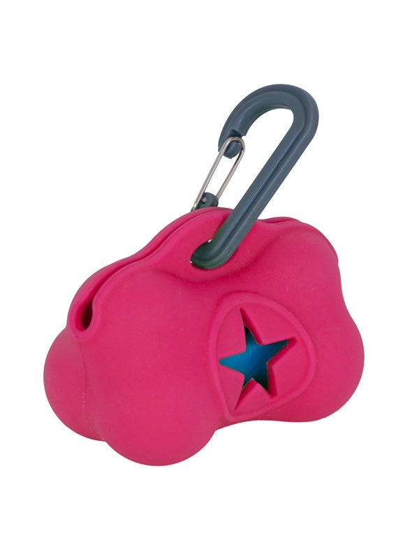 Dogman Weicher Silikon-Hundekotbeutelhalter Pink
