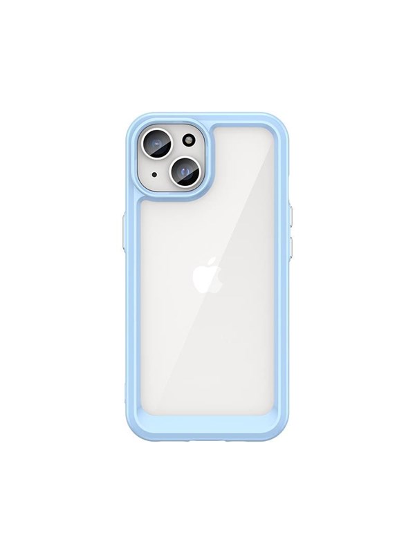 Hurtel iPhone 15 Plus Outer Space Reinforced Case with Flexible Frame - Blue