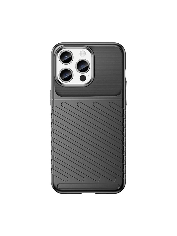 Hurtel Armored iPhone 15 Pro Max Thunder Case - Black